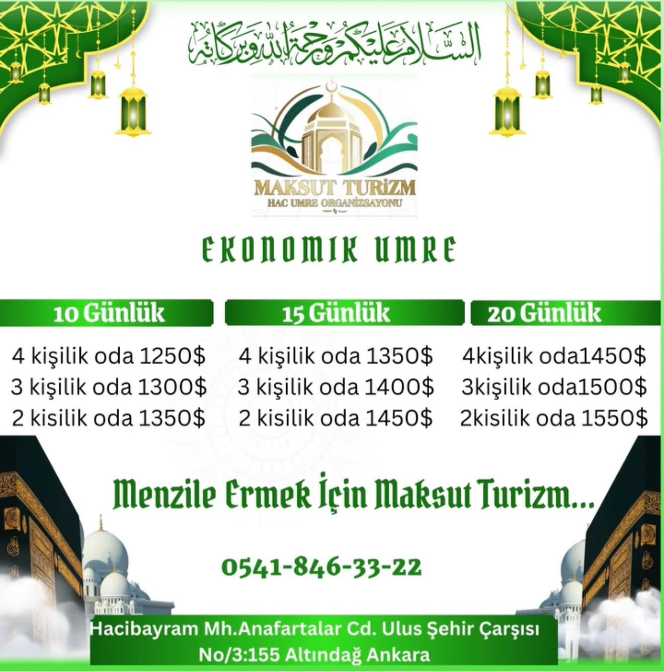 Karşılama mesajı